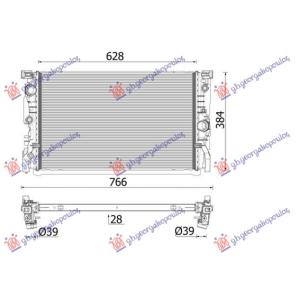 HLADNJAK MOTORA 2.0 BENZIN (628x384x26) BMW SERIES 5 (G30/G31) (2016-2020) (OEM: 17118699790)