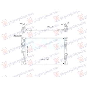 HLADNJAK MOTORA 2.0 BENZIN (MAN/AUTO) (615x414) (NRF) BMW X4 2018-2022 (G02) (OEM: 17119487319, 17119487451)