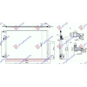 HLADNJAK KLIME 2.0 CRD DIZEL (610x417) JEEP COMPASS (2016-2022) (OEM: 00K68247214AA, 68247214AA, K68247214AA)