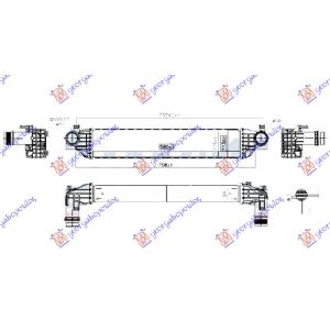 HLADNJAK INTERKULERA 1.4 BENZIN - 1.6 CRD DIZEL (580x110x64) JEEP COMPASS (2022-) (OEM: 68249192AA, 68394537AA)