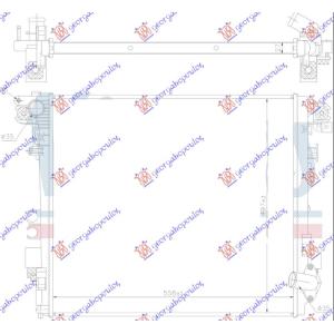 HLADNJAK MOTORA BENZIN-DIZEL (560x500x27) JEEP WRANGLER (2018-) (OEM: 68314786AA, 68314786AB, 68314786AC)