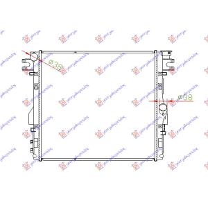 HLADNJAK MOTORA 3.8i-12V (56.5x51.5x23) (M/A) JEEP WRANGLER 2/4D (2007-2018) (OEM: 55056633AA, 68049405AA, 68143886)