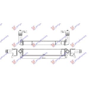 HLADNJAK INTERKULERA 2.0/2.2 DIZEL (700x113) JEEP CHEROKEE (2014-) (OEM: 52014780AA, 52014780AB)