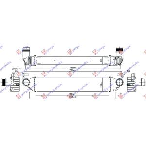 HLADNJAK INTERCOOLERA SVI MODELI BENZIN/DIZEL JEEP RENEGADE (2014-2018) (OEM: 51965901, 51965908)