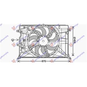 VENTILATOR KOMPLET BENZIN/DIZEL JEEP RENEGADE (2014-2018) (OEM: 51965900)