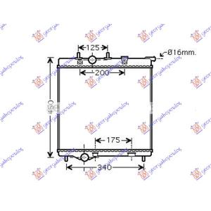 HLADNJAK MOTORA 1.4-1.6 VTi (38x41.5x18) CITROEN C3 (2010-2013) (OEM: 1330W9)