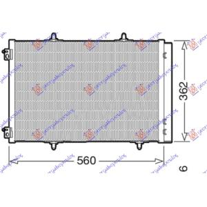 HLADNJAK KLIME 1.2 BENZIN 1.5-1.6 DIZEL 4 NOSACA CITROEN C3 (2016-) (OEM: 9800953180, 9808989880, 9828083680)