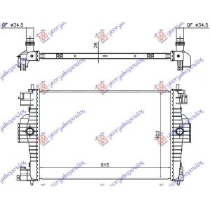 HLADNJAK 1.6i-16V (61.3x40.5) (10-) CITROEN DS4 (2011-2015) (OEM: 1330Z2)