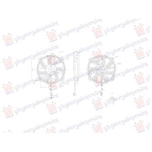 VENTILATOR BENZIN/DIZEL (2 PIN) (240W) CITROEN DS4 (2011-2015) (OEM: 1253T4)
