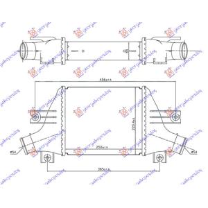 HLADNJAK INTERCOOLERA 1.6-1.8 HDi DIZEL CITROEN C4 AIR CROSS (2012-2015) (OEM: 1530A093, 1607695880)