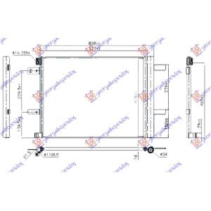 HLADNJAK KLIME 1.2 THP BENZIN - 1.5/1.6 BlueHDi DIZEL (606x429x16) CITROEN C5 AIR CROSS (2018-) (OEM: 9827450180)