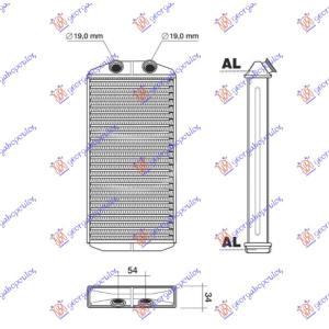 GREJAC KABINE (B) (250x140x26) CITROEN C-ELYSEE (2013-2016) (OEM: 1609171580)