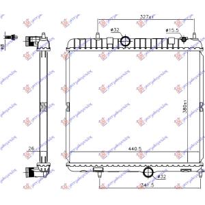 HLADNJAK 2.0 Hdi HYB DIZ (380x440x26) CITROEN DS5 (2011-2015) (OEM: 1330Z0)