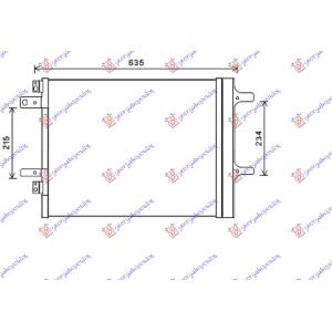 HLADNJAK KLIME BENZIN/DIZEL (53.5x36x1.2) SA PREDNJE CITROEN BERLINGO (2015-2019) (OEM: 6455CX, 6455GH, 6455HJ)