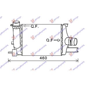 HLADNJAK INTERCOOLERA 1.2 TCE BENZIN (258x220) DACIA DUSTER (2010-2017) (OEM: 144961381R)