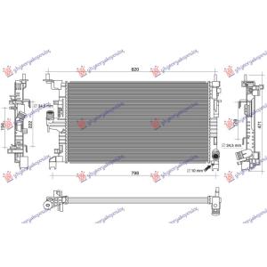 HLADNJAK MOTORA 1.5 DIZEL (MAN/AUTO) (685x388) (NISSENS) DACIA DUSTER II 2022-2024 (HM) (OEM: 214105803R)