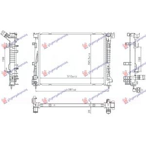 HLADNJAK MOTORA 1.0 BENZIN (AUTO) (510x395) DACIA SANDERO (2020-) (OEM: 214103645R)