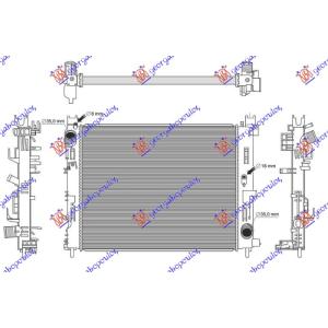 HLADNJAK MOTORA 1.5 DCI DIZEL (MANUELNI) (510x404) (NISSENS) DACIA DOKKER 2012- (KE) (OEM: 214104225R)