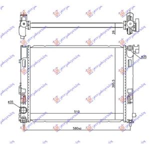 HLADNJAK MOTORA 1.0i - 1.3 DIG-TURBO BENZIN (510x395x26) (NRF) DACIA DOKKER 2012- (KE) (OEM: 214105FA0B)