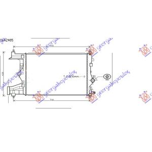 HLADNJAK MOTORA 1.4-1.6 TURBO BENZIN (58x39.5) MANUAL CHEVROLET CRUZE (2013-) (OEM: 1300302, 13267656, 39074665)