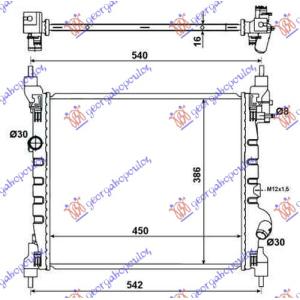 HLADNJAK MOTORA 1.0-1.2i16V (45x39x17) (O) CHEVROLET SPARK (2013-) (OEM: 95423942, 95423943, 96676341)