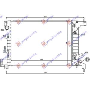 HLADNJAK MOTORA 1.2i-1.4i (55x39.6x17) CHEVROLET AVEO SDN-H/B (2012-) (OEM: 94516938, 95316032, 95460091)