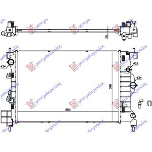 HLADNJAK MOTORA 1.6 16V BENZIN MANUAL (580X400X16) CHEVROLET AVEO SDN-H/B (2012-) (OEM: 95316030)