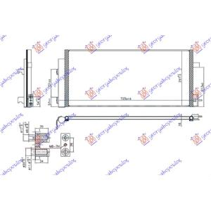 HLADNJAK KLIME 1.3D DIZEL (665x296x16) CHEVROLET AVEO SDN-H/B (2012-) (OEM: 95328644, 96943763)