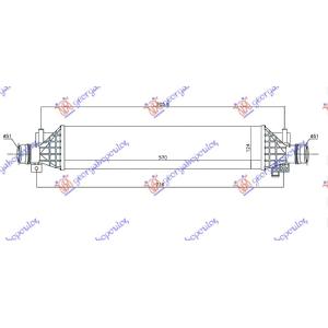 HLADNJAK INTERCOOLERA 1.4i 16V TURBO A14/B14N CHEVROLET TRAX (2013-) (OEM: 1302263, 95026333)