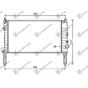 HLADNJAK 1.4 16v TURBO BENZIN MANUAL CHEVROLET TRAX (2013-) (OEM: 1300353, 1300354, 95091649)