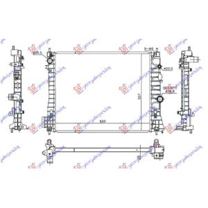 HLADNJAK 1.7DTi/CDTi MANUAL DIZEL (620x510x26) CHEVROLET TRAX (2013-) (OEM: 1300343, 1300349, 95081724)