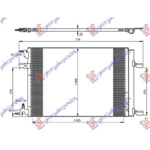 HLADNJAK KLIME BENZIN DIZEL (520x390x16) CHEVROLET ORLANDO (2011-) (OEM: 13267648)