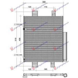 HLADNJAK KLIME (385x435x16) DAIHATSU MATERIA (2007-) (OEM: 88450B1050)