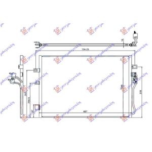 HLADNJAK KLIME BENZIN/DIZEL MANUAL (645x445x16) FIAT FREEMONT (2011-) (OEM: 68038239AA, K68102117AA)