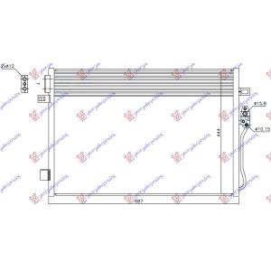 HLADNJAK KLIME BENZIN/DIZEL AUTOMATIK (645x460x16) FIAT FREEMONT (2011-) (OEM: 68038244AA, K68038244AA)