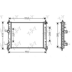 HLADNJAK MOTORA 1.6i 16V (47x41x3.2) FIAT MULTIPLA (2004-2010) (OEM: 46525657, 51745120)