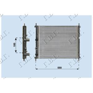 HLADNJAK MOTORA 1.6i (+/-AC) (47.5x41) FIAT MULTIPLA (2004-2010) (OEM: 46525657)