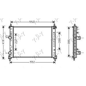 HLADNJAK MOTORA 1.6i 16V (47x41x3.2) (NISSENS) FIAT MULTIPLA 2004-2010 (186) (OEM: 51745120)