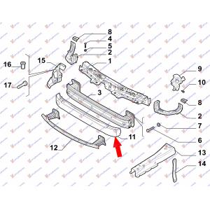 APSORBER PREDNJEG BRANIKA (O) FIAT DOBLO (2009-2015) (OEM: 51814210)