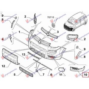 KRAJ PREDNJEG BRANIKA (4X4/TREKKING) (O) Leva str. FIAT PANDA NEW (2012-) (OEM: 735547643)