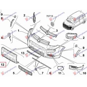 POKLOPAC PREDNJEG BRANIKA DONJI (4X4/TREKKING) (O) FIAT PANDA NEW (2012-) (OEM: 51880639)