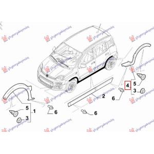RUB PLASTICNI ZADNJEG BLATOBRANA (4X4/TREKKING) (O) Desna str. FIAT PANDA NEW (2012-) (OEM: 735536819)