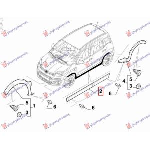 SAJTNA PLASTICNA (CROSS/4x4/TREKKING) (O) Leva str. FIAT PANDA NEW (2012-) (OEM: 735536820, 735786829)