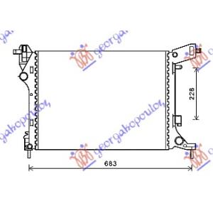 HLADNJAK MOTORA 1.4i-16V (53.8x41.2x14) FIAT 500 L (2012-2017) (OEM: 51887898)