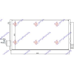 HLADNJAK KLIME 0.9 TURBO-1.3 JTD (62.2x31.6x FIAT 500 L (2012-2017) (OEM: 51887955, 52102801)