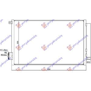 HLADNJAK KLIME 1.4i-16V (57x35x16) FIAT 500 L (2012-2017) (OEM: 51887906)