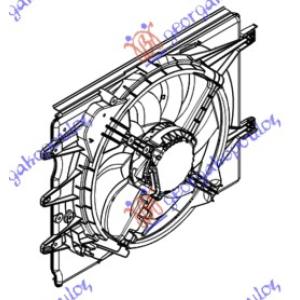 VENTILATOR KOMPLET (-AC) 1.4i-16V FIAT 500 L (2012-2017) (OEM: 51887899)