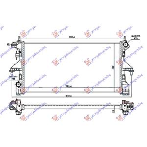 HLADNJAK 2.3 JTD +AC DIZEL MANUAL (780x390) FIAT DUCATO (2014-2020) (OEM: 1382421080, 1616950280)