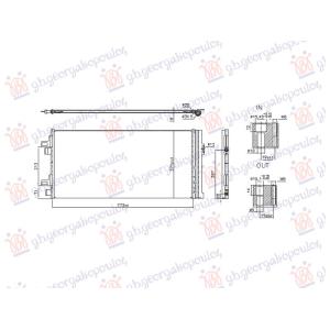 HLADNJAK KLIME 2.3 DIZEL MULTIJET (773x371x16) (NISSENS) FIAT DUCATO (2014-2020) (OEM: 1398451080)
