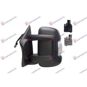 RETROVIZOR ELEKTRICNI SA GREJACEM KRATKI (ELEKTRO-SKLOPIV) (MIGAVAC) (SENZOR) (8 OTV 8 PIN + 8 OTV 4 PIN) (A KVALITET) Leva str. FIAT DUCATO (2014-2020) (OEM: 8153Y1)